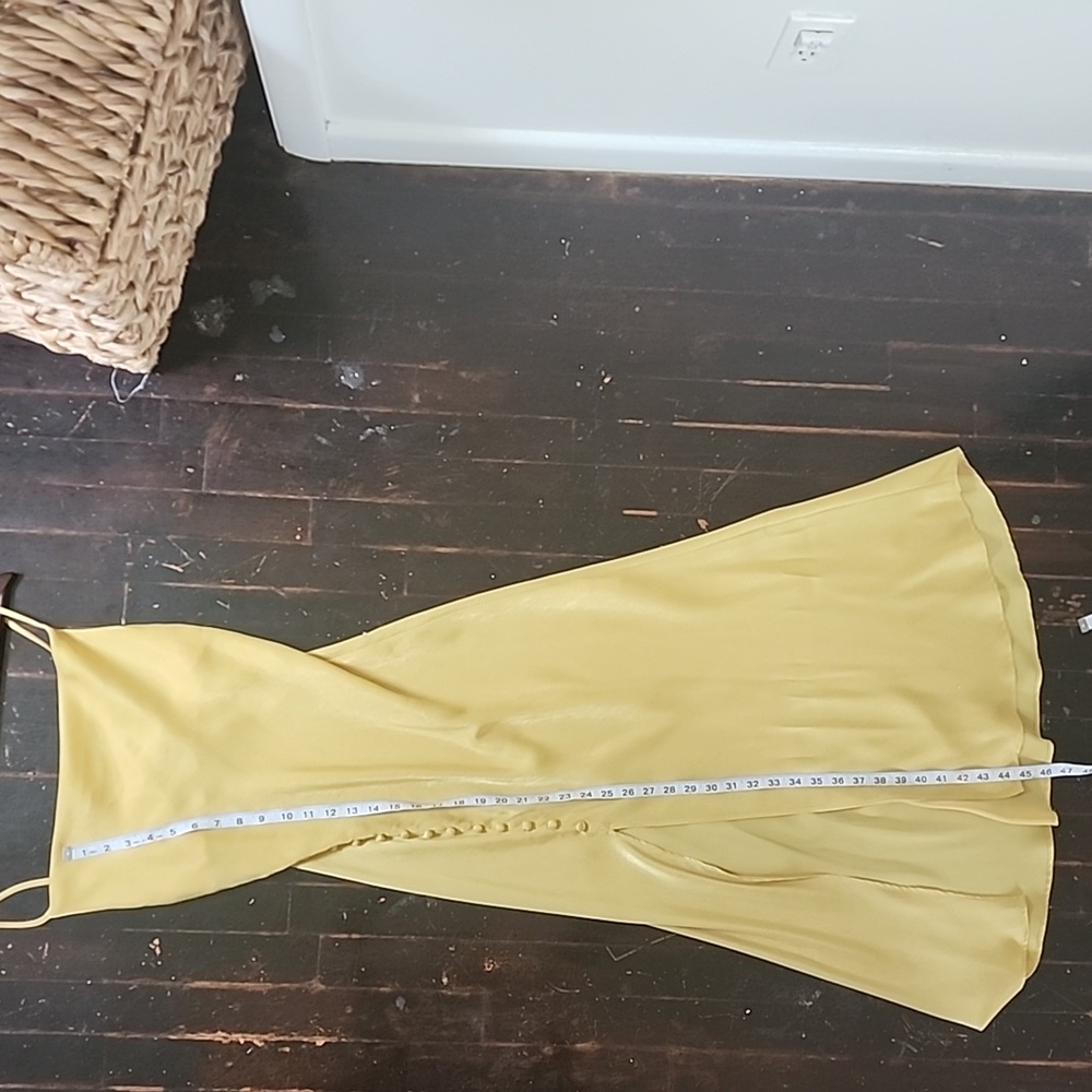 Zara Yellow Satin Effect Dress